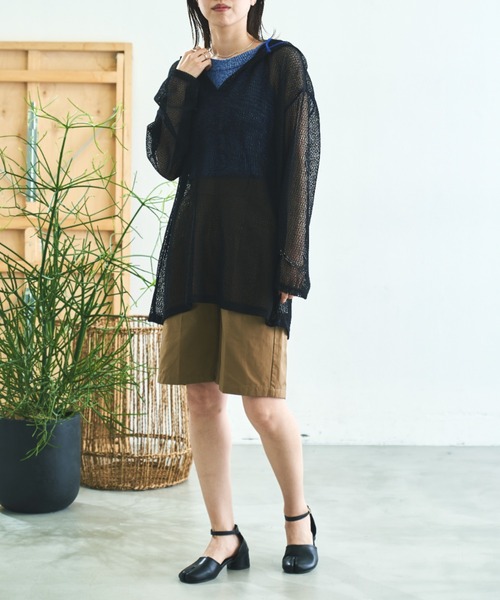 VACANCY（ヴァカンシー）の「メッシュパイピングパーカー（パーカー・レディース・ホワイト/ブラック・FREE）」の6枚目の写真