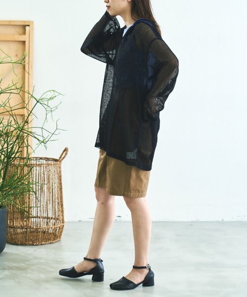 VACANCY（ヴァカンシー）の「メッシュパイピングパーカー（パーカー・レディース・ホワイト/ブラック・FREE）」の8枚目の写真