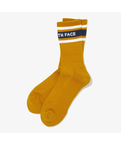 THE NORTH FACE(ザノースフェイス)の「THE NORTH FACE(ザ・ノースフェイス) / ライン ロゴ ソックス SOCKS MID(ソックス/靴下・メンズ・ブラック/ベージュ/イエロー/ホワイト/ブラック系その他/レッド/グリーン・M/L)」の6枚目の写真
