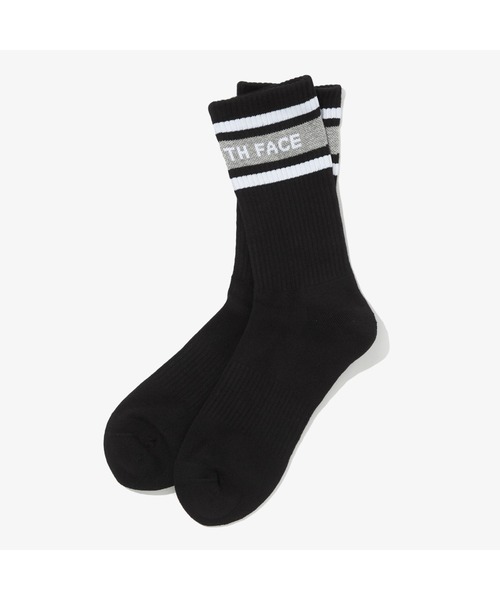 THE NORTH FACE(ザノースフェイス)の「THE NORTH FACE(ザ・ノースフェイス) / ライン ロゴ ソックス SOCKS MID(ソックス/靴下・メンズ・ブラック/ベージュ/イエロー/ホワイト/ブラック系その他/レッド/グリーン・M/L)」の3枚目の写真