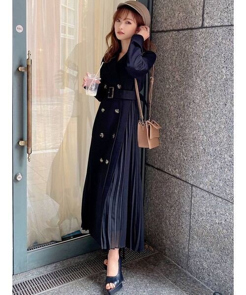 RESEXXY（リゼクシー）の「シアートレンチコート（トレンチコート・レディース・ブラック/ラベンダー/ベージュ・FREE）」の12枚目の写真