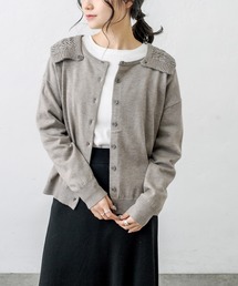 PUAL CE CIN | すかし編み襟ニットプルオーバー(ニット/セーター)