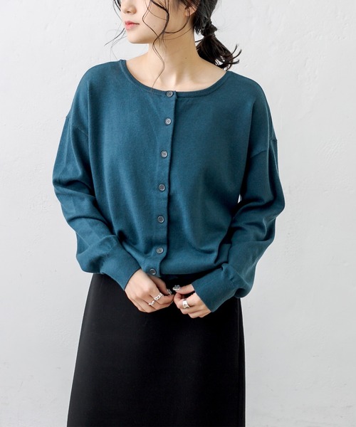 PUAL CE CIN（ピュアルセシン）の「すかし編み襟ニットプルオーバー（ニット/セーター・レディース・チャコールグレー/ブルーグレー/グレイッシュベージュ/ナチュラル・FREE）」の12枚目の写真