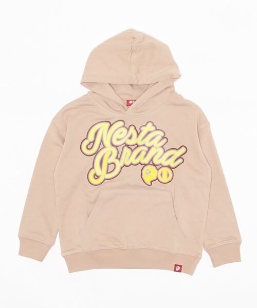NESTA BRAND(ネスタブランド)の「NESTA KIDS(ネスタキッズ) / 筆記体ロゴパーカー(パーカー・キッズ・ベージュ/レッド・150/130/140/120)」の12枚目の写真