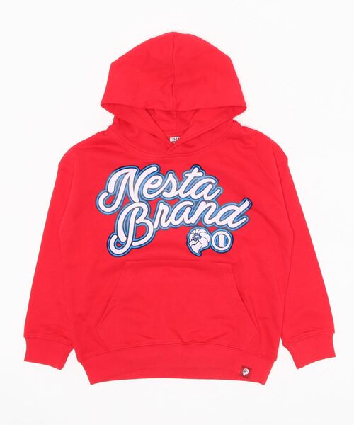 NESTA BRAND(ネスタブランド)の「NESTA KIDS(ネスタキッズ) / 筆記体ロゴパーカー(パーカー・キッズ・ベージュ/レッド・150/130/140/120)」の13枚目の写真