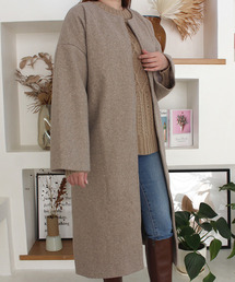 MODE ROBE | ノーカラーオーバーコート(ノーカラーコート)
