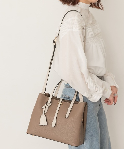 RODE SKO(ロデスコ)の「バイカラーミドルバッグ(トートバッグ・レディース・アイボリー/グレー系その他・ONE)」の6枚目の写真