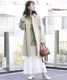 Ray BEAMS | Ray BEAMS / フード付き ステンカラー コート(ステンカラーコート)