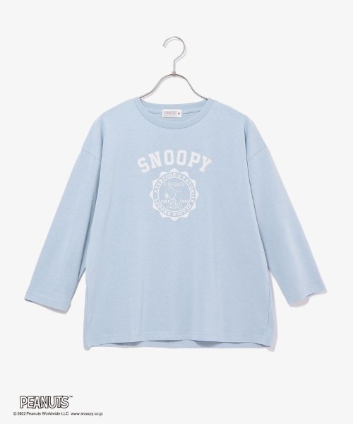 Honeys(ハニーズ)の「スヌーピー/Tシャツ(Tシャツ/カットソー・レディース・オフホワイト/イエロー/ブルー/ホワイト系その他/スミクロ・S/M/L)」の10枚目の写真
