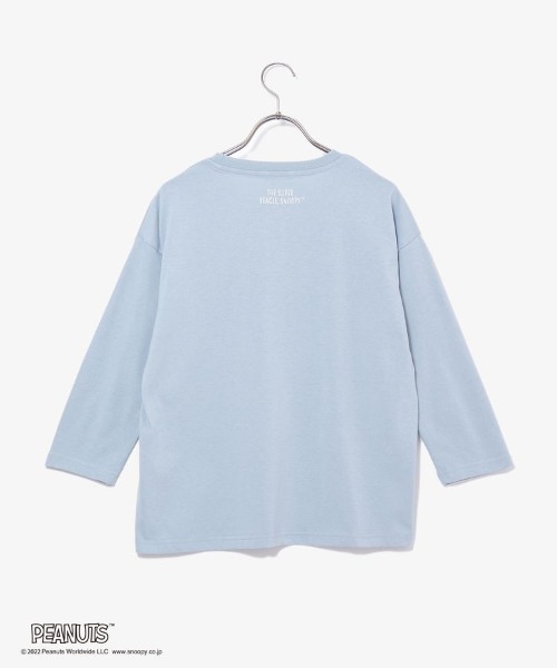 Honeys(ハニーズ)の「スヌーピー/Tシャツ(Tシャツ/カットソー・レディース・オフホワイト/イエロー/ブルー/ホワイト系その他/スミクロ・S/M/L)」の7枚目の写真