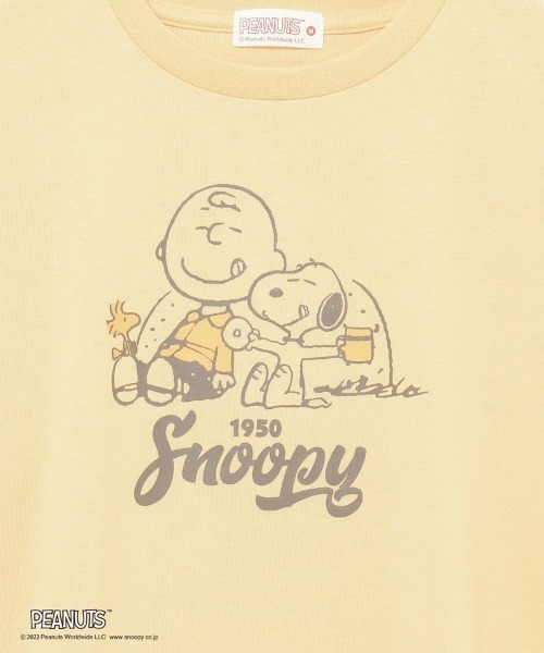 Honeys(ハニーズ)の「スヌーピー/Tシャツ(Tシャツ/カットソー・レディース・オフホワイト/イエロー/ブルー/ホワイト系その他/スミクロ・S/M/L)」の11枚目の写真