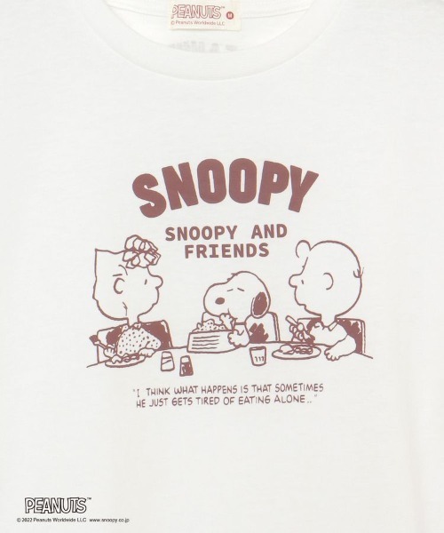Honeys(ハニーズ)の「スヌーピー/Tシャツ(Tシャツ/カットソー・レディース・オフホワイト/イエロー/ブルー/ホワイト系その他/スミクロ・S/M/L)」の16枚目の写真