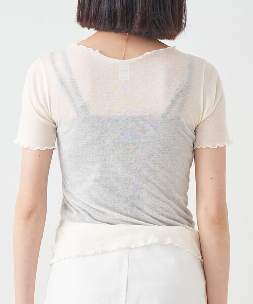 BASERANGE(ベースレンジ)の「Baserange/ベースレンジ AROOSTOOK TEE / シアーショートスリーブカットソー(Tシャツ/カットソー・レディース・ホワイト・S)」の16枚目の写真