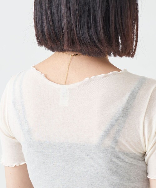BASERANGE(ベースレンジ)の「Baserange/ベースレンジ AROOSTOOK TEE / シアーショートスリーブカットソー(Tシャツ/カットソー・レディース・ホワイト・S)」の17枚目の写真