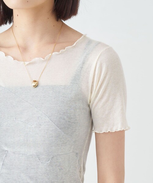 BASERANGE(ベースレンジ)の「Baserange/ベースレンジ AROOSTOOK TEE / シアーショートスリーブカットソー(Tシャツ/カットソー・レディース・ホワイト・S)」の20枚目の写真