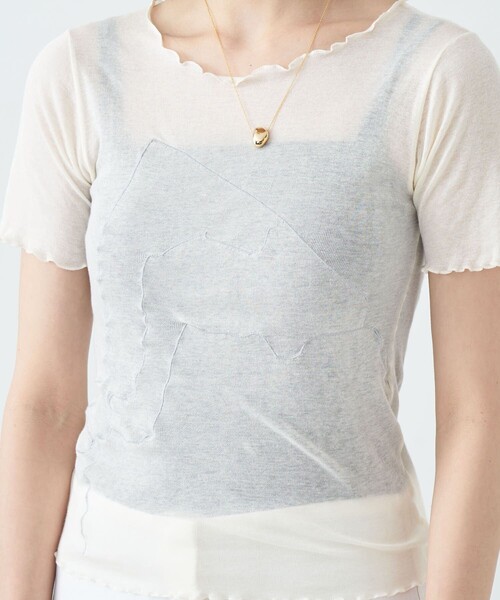 BASERANGE(ベースレンジ)の「Baserange/ベースレンジ AROOSTOOK TEE / シアーショートスリーブカットソー(Tシャツ/カットソー・レディース・ホワイト・S)」の21枚目の写真