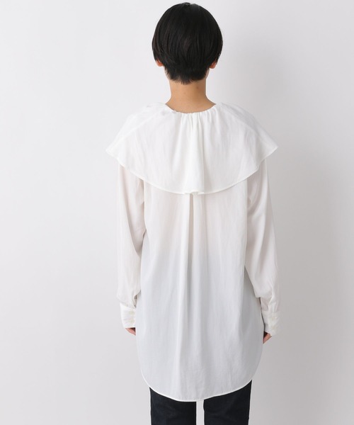 LEPSIM（レプシィム）の「デザインカラーブラウス　262578（シャツ/ブラウス・レディース・グレー/オフホワイト・FREE）」の7枚目の写真