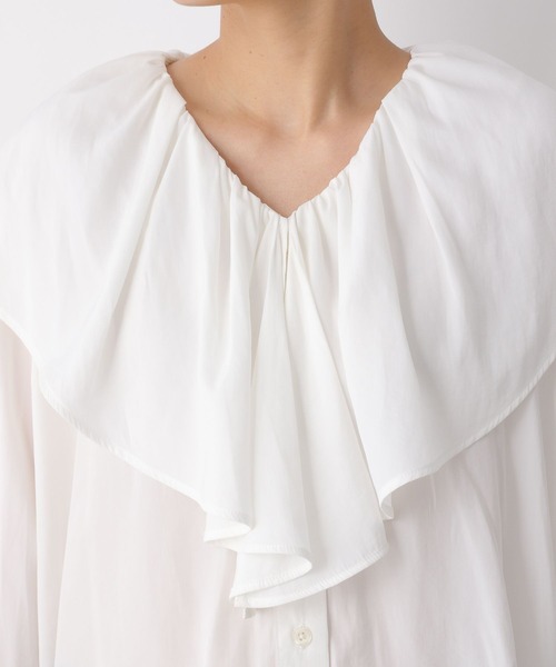 LEPSIM（レプシィム）の「デザインカラーブラウス　262578（シャツ/ブラウス・レディース・グレー/オフホワイト・FREE）」の14枚目の写真