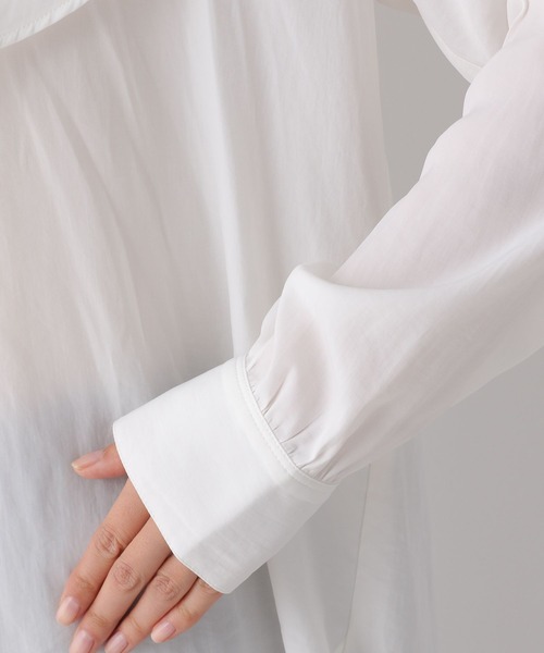 LEPSIM（レプシィム）の「デザインカラーブラウス　262578（シャツ/ブラウス・レディース・グレー/オフホワイト・FREE）」の11枚目の写真