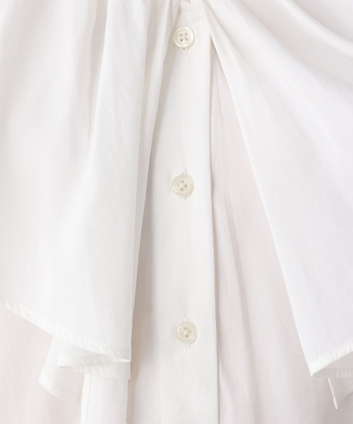 LEPSIM（レプシィム）の「デザインカラーブラウス　262578（シャツ/ブラウス・レディース・グレー/オフホワイト・FREE）」の6枚目の写真