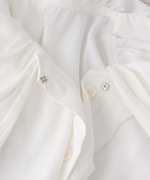 LEPSIM（レプシィム）の「デザインカラーブラウス　262578（シャツ/ブラウス・レディース・グレー/オフホワイト・FREE）」の8枚目の写真