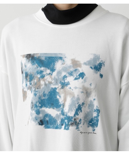 AZUL by moussy（アズールバイマウジー）の「MARBLE BOXPRINT SWEAT/マーブルボックスプリントスウェット（スウェット・レディース・オフホワイト/ライトベージュ・FREE）」の11枚目の写真