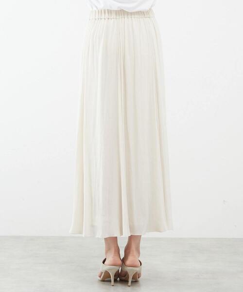 ホワイト シフォン フレアスカート セール】シフォンフレア