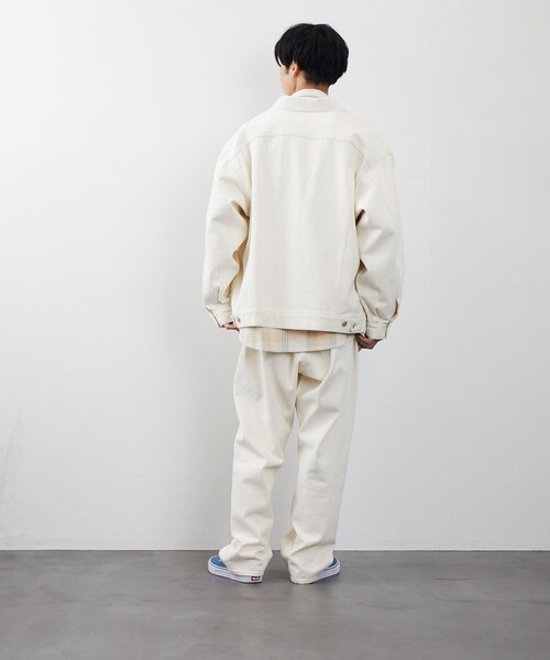 FREAK'S STORE(フリークスストア)の「FREAK'S STORE/フリークスストア STANDARD DENIM JACKET/スタンダード デニムジャケット(デニムジャケット・メンズ・ホワイト/ネイビー・MEDIUM/LARGE)」の13枚目の写真