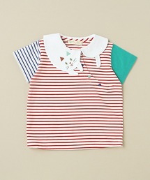 ねこ衿半袖ブラウス