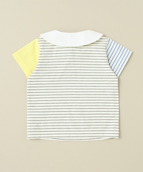 baby cheer（ベイビーチアー）の「ねこ衿半袖ブラウス（シャツ/ブラウス・キッズ・レッド/グレー・80ｃｍ/90cm/100cm/110cm/120cm）」の12枚目の写真