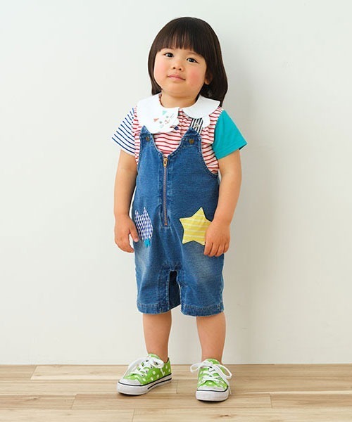 baby cheer（ベイビーチアー）の「ねこ衿半袖ブラウス（シャツ/ブラウス・キッズ・レッド/グレー・80ｃｍ/90cm/100cm/110cm/120cm）」の14枚目の写真