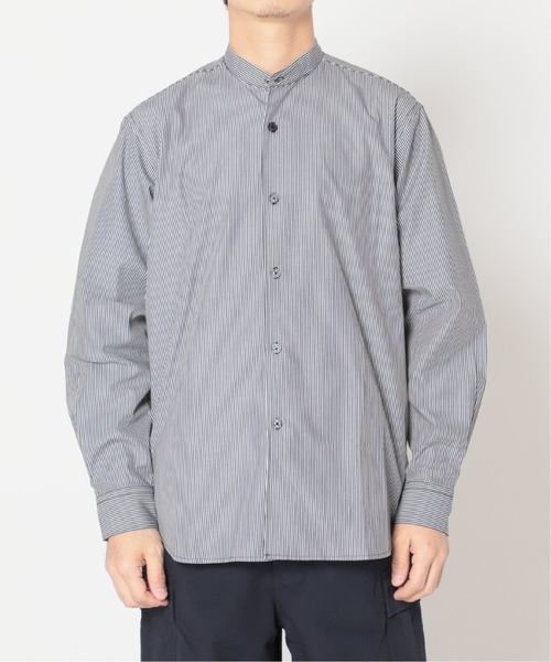 417 EDIFICE（フォーワンセブンエディフィス）の「WEB限定【シャツ+カットソーの2点セット】ストライプノーカラー / Tシャツ（シャツ/ブラウス・メンズ・ブラック/ネイビー・X-LARGE/SMALL/MEDIUM/LARGE）」の21枚目の写真