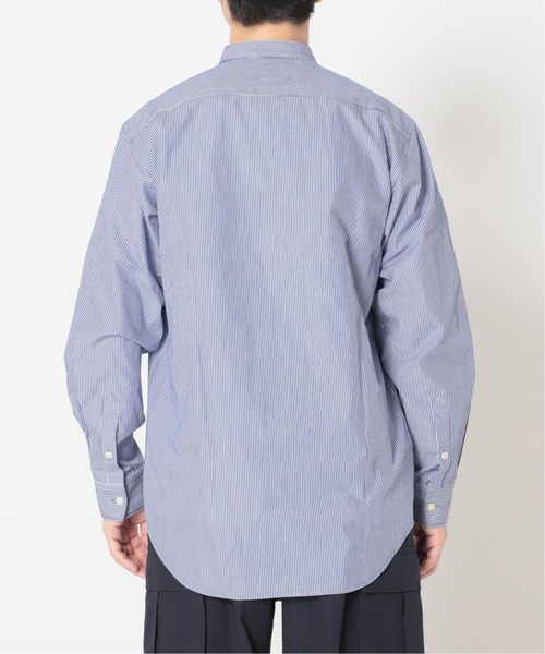 417 EDIFICE（フォーワンセブンエディフィス）の「WEB限定【シャツ+カットソーの2点セット】ストライプノーカラー / Tシャツ（シャツ/ブラウス・メンズ・ブラック/ネイビー・X-LARGE/SMALL/MEDIUM/LARGE）」の7枚目の写真