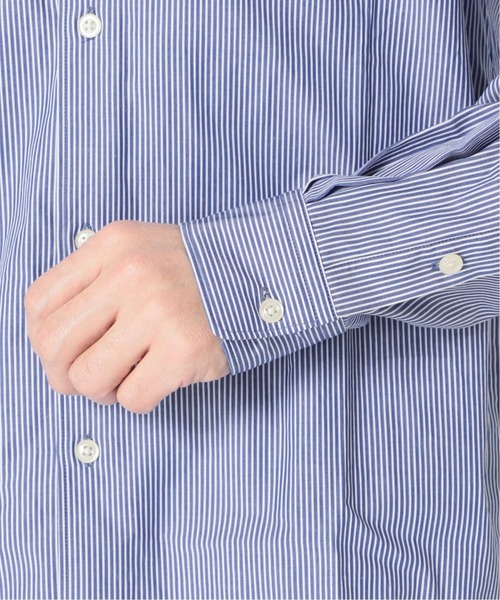 417 EDIFICE（フォーワンセブンエディフィス）の「WEB限定【シャツ+カットソーの2点セット】ストライプノーカラー / Tシャツ（シャツ/ブラウス・メンズ・ブラック/ネイビー・X-LARGE/SMALL/MEDIUM/LARGE）」の11枚目の写真