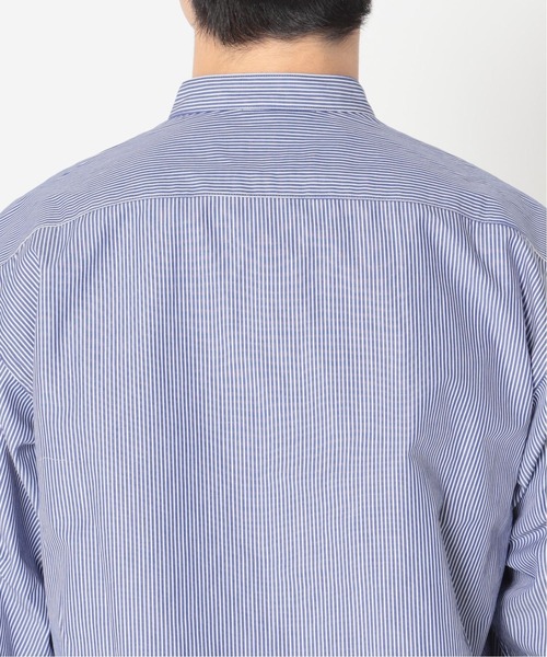 417 EDIFICE（フォーワンセブンエディフィス）の「WEB限定【シャツ+カットソーの2点セット】ストライプノーカラー / Tシャツ（シャツ/ブラウス・メンズ・ブラック/ネイビー・X-LARGE/SMALL/MEDIUM/LARGE）」の14枚目の写真