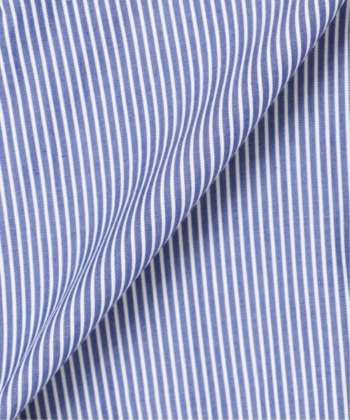 417 EDIFICE（フォーワンセブンエディフィス）の「WEB限定【シャツ+カットソーの2点セット】ストライプノーカラー / Tシャツ（シャツ/ブラウス・メンズ・ブラック/ネイビー・X-LARGE/SMALL/MEDIUM/LARGE）」の8枚目の写真