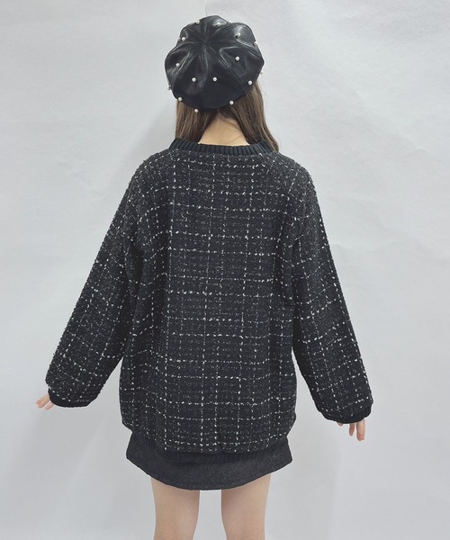 Swankiss(スワンキス)の「HB SK tweed C/D(カーディガン/ボレロ・レディース・ホワイト/ブラック/ピンク・FREE)」の17枚目の写真