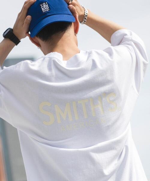 SMITH'S(スミス)の「SMITH'S(スミス)別注ロゴTシャツ(Tシャツ/カットソー・メンズ・ホワイト/マスタード/ブラック/ダークグリーン・MEDIUM/LARGE/X-LARGE/SMALL)」の2枚目の写真