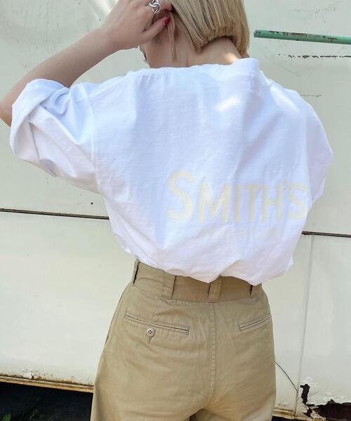 SMITH'S(スミス)の「SMITH'S(スミス)別注ロゴTシャツ(Tシャツ/カットソー・メンズ・ダークグリーン/マスタード/ブラック/ホワイト・LARGE/MEDIUM/SMALL/X-LARGE)」の14枚目の写真