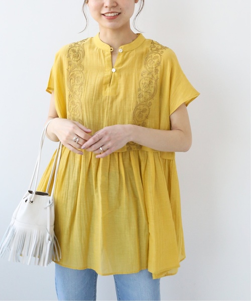 JOURNAL STANDARD relume(ジャーナルスタンダード レリューム)の「《追加》エンブロイダリーギャザーチュニックブラウス◆(シャツ/ブラウス・レディース・グレー/イエロー・FREE)」の14枚目の写真
