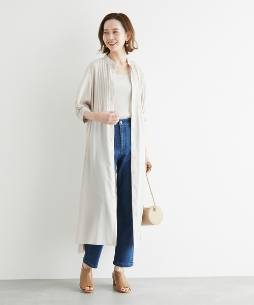 ROPE' PICNIC(ロペピクニック)の「ピンタックワンピース(ワンピース・レディース・ベージュ/ネイビー/ラベンダー・38)」の11枚目の写真