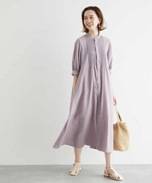 ROPE' PICNIC(ロペピクニック)の「ピンタックワンピース(ワンピース・レディース・ベージュ/ネイビー/ラベンダー・38)」の13枚目の写真