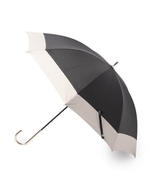 DRESKIP（ドレスキップ）の「◆【遮光／遮熱】because バイカラ－長傘【晴雨兼用】（長傘・レディース・グレー系4/ブラック系4/グリーン系その他5/ベージュ系4・00）」の2枚目の写真
