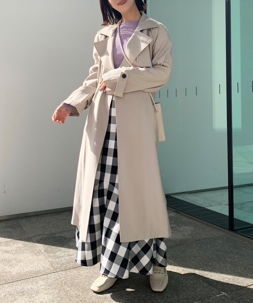 OPAQUE.CLIP（オペークドットクリップ）の「◆TCギンガムチェック キリカエマーメイドスカート（スカート・レディース・ブラック系2/黄緑系3・40/38/42/36）」の14枚目の写真