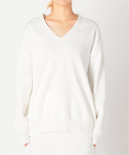 deuxiem classe FutureVネックプルオーバー　ホワイト　白 deuxiem classe FutureVネックプルオーバー ホワイト 白 ⭐︎Vネック