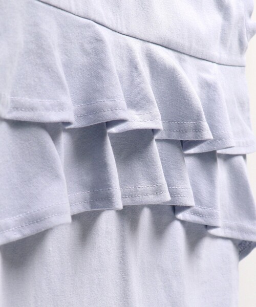 BRANSHES（ブランシェス）の「バック2段フリル半袖ワンピース（ワンピース・キッズ・ラベンダー/キャメル/チャコールグレー・150/100/130/120/90/140/110）」の21枚目の写真