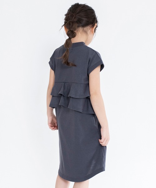 BRANSHES（ブランシェス）の「バック2段フリル半袖ワンピース（ワンピース・キッズ・ラベンダー/キャメル/チャコールグレー・150/100/130/120/90/140/110）」の17枚目の写真