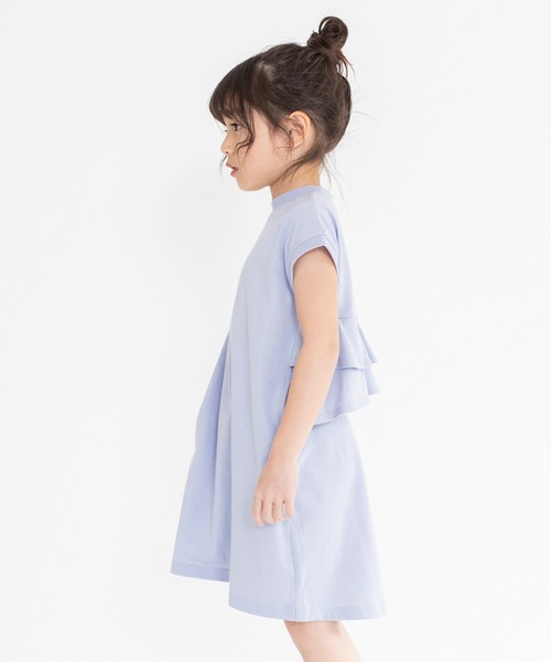 BRANSHES（ブランシェス）の「バック2段フリル半袖ワンピース（ワンピース・キッズ・ラベンダー/キャメル/チャコールグレー・150/100/130/120/90/140/110）」の18枚目の写真