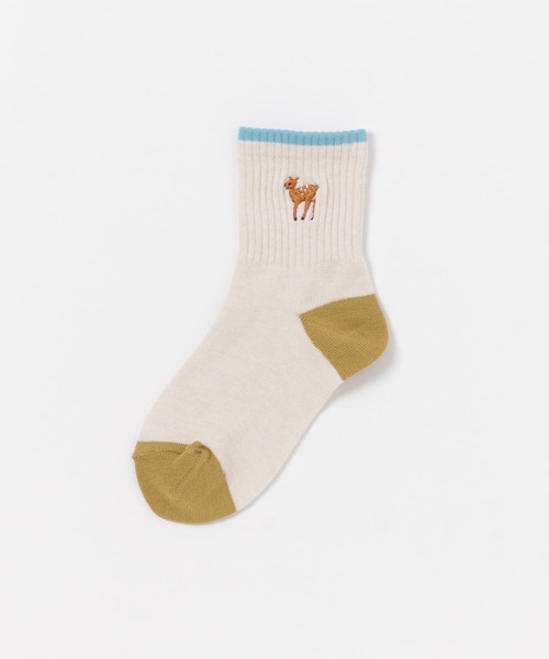URBAN RESEARCH DOORS（アーバンリサーチドアーズ）の「アニマル刺繍ソックス(KIDS)（その他小物・キッズ・ベージュ/グレー・19-21cm/16-18）」の3枚目の写真