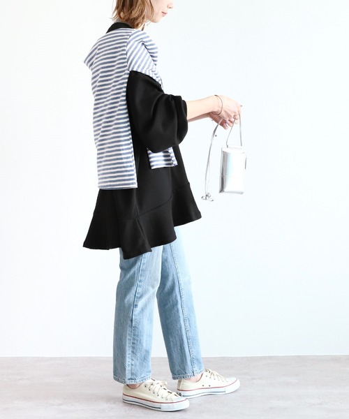 reca（レカ）の「裏毛チュニックワンピース（チュニック・レディース・グレー/ブラック/オフホワイト/グレイッシュベージュ・FREE）」の5枚目の写真